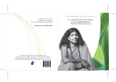 La Verite instantanee tout simplement (The Simple Truth Straightaway in French) (Book)