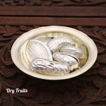 Silver Fruits and Dry Fruits Thali set for Offering God and Goddess
