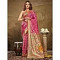 Paithani Zari Work Mor Motif Tassel Silk Saree With Blouse