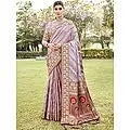 Festive Wear Silk Saree For Women with Floral Motifs and Tassels on Pallu
