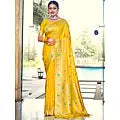 Ethnic Motifs Woven Design Silk Saree with Paisley Pallu and Tassels
