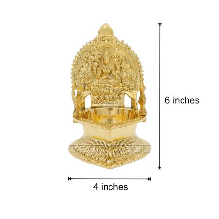 Gajalakshmi Oil Diya in Brass
