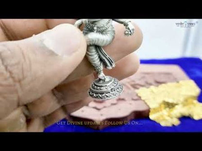 Gajamukha Vinayaka Ganesh Idol in Silver Antic Finish