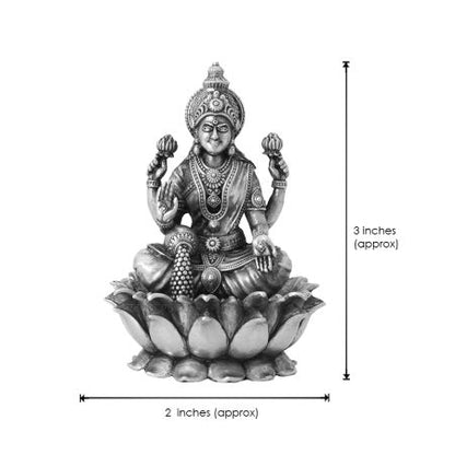 Hindu Deity Mahalakshmi Sculpture/Idol in Pure Silver