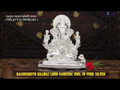 Dagdusheth Halwai Lord Ganesha Idol in Pure Silver