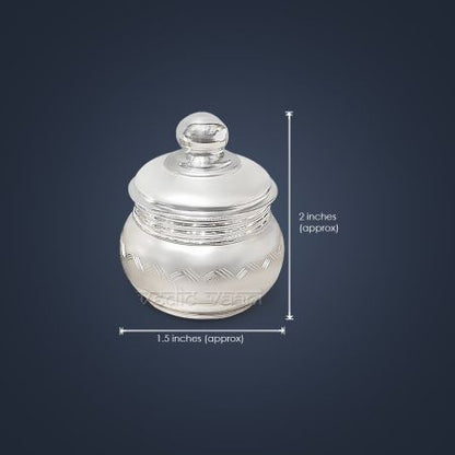 Pooja Room Dibbi (container) in Pure Silver - set of 2