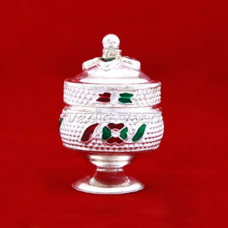 Kumkum Sindoor Container in Pure Silver