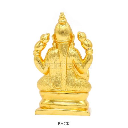 Goddess Lakshmi Idol in Pure Silver - Gold Polish