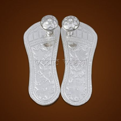 Laxmi Charan Foot Print in Sterling Silver