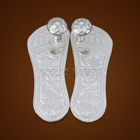 Laxmi Charan Foot Print in Sterling Silver
