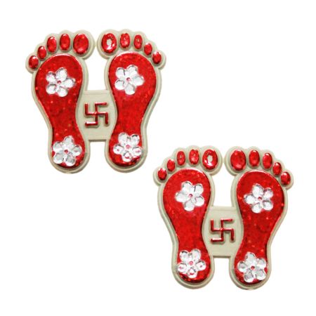 Small Charan Paduka in Pure Silver