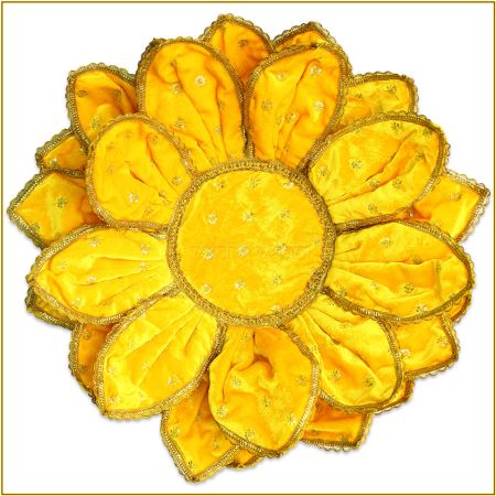 Velvet Altar Cloth with Lotus Design for Kalash Sthapan Margashirsha Puja Multi Festival