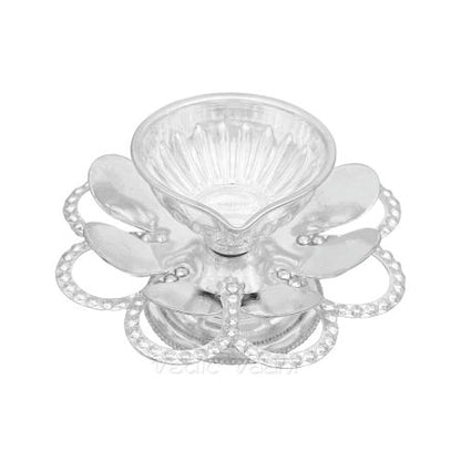 Lotus Diya / Oil Lamp in Silver