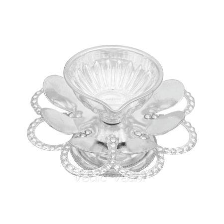 Lotus Diya / Oil Lamp in Silver