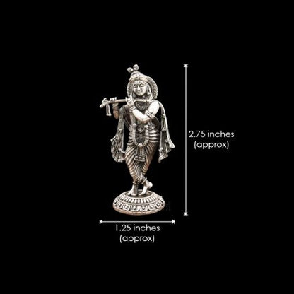 Murlimanohar Sri Krishna Idol in Sterling Silver