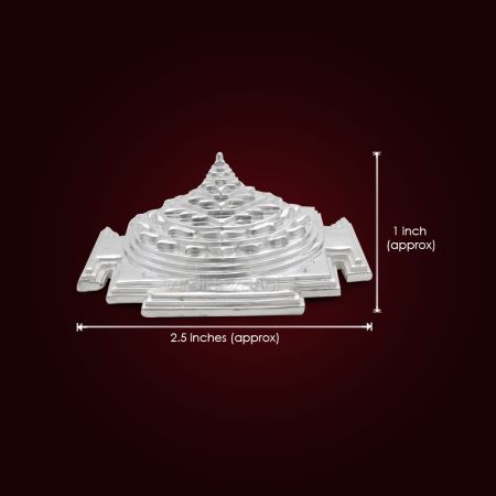 Navayoni Shiva Shakti Meru Chakra Shree Yantra in Silver