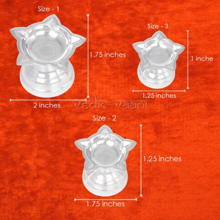 Oil Lamp Diya (Niranjan) in Pure Silver