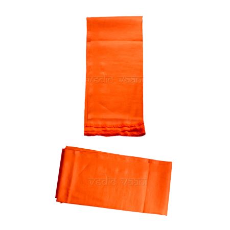 Orange Puja Shawl, Pooja Worship Stol
