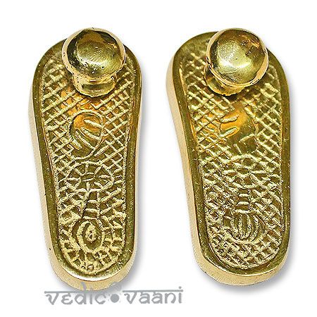Paduka in brass - small
