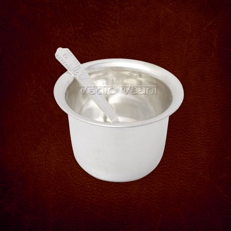 Panch Patra with Pali in Pure Silver