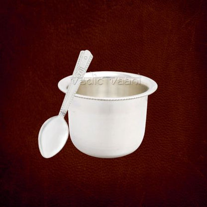Panch Patra with Pali in Pure Silver