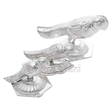 Parrot Toy (Khilona) For Thakurji in Pure Silver