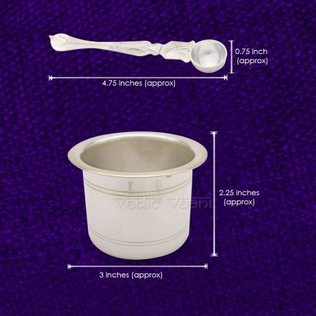 Panchpatra / Pela and Pali in Pure Silver