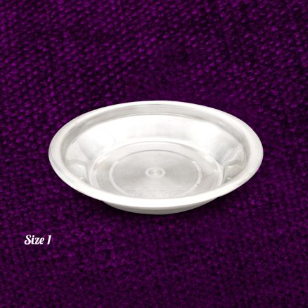Puja Plate with Thik Border in Pure Sterling Silver