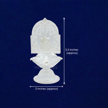 Mahalakshmi Oil Lamp Diya for Pooja in Silver