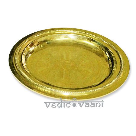 Puja plate in fine brass