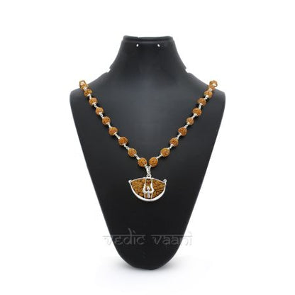 Ek Mukhi Rudraksh with Punchmukhi Mala in Silver