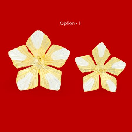 Hibiscus Flower for Pooja and Rituals in Gold / Silver Polish