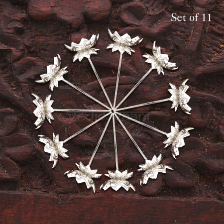 Lotus Flower for God & Goddess Pooja in Pure Silver