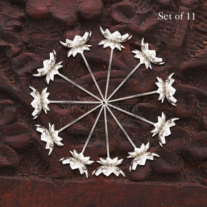 Lotus Flower for God & Goddess Pooja in Pure Silver