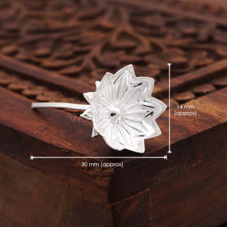 Lotus Flower for God & Goddess Pooja in Pure Silver
