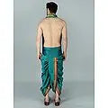 Ready to Wear Dhoti and Angavastram Set with Woven Golden Border