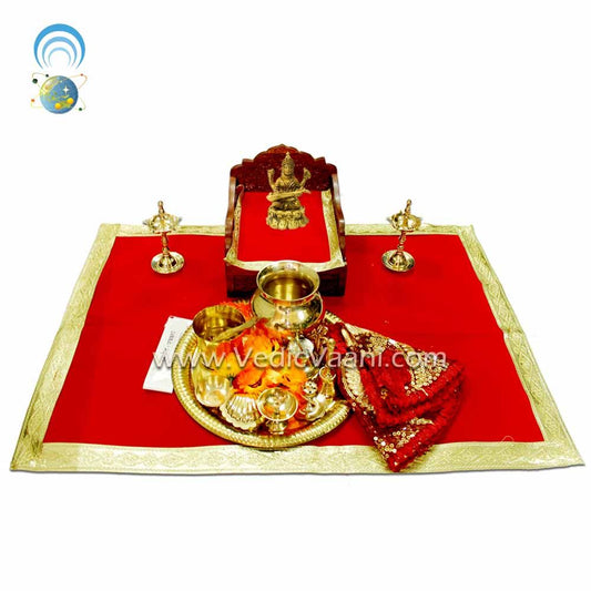 Vidya (Knowledge) Brass Puja Thali