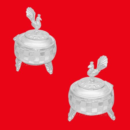 Vermillion (Kumkum) containers in Silver