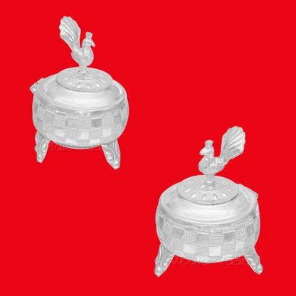Vermillion (Kumkum) containers in Silver